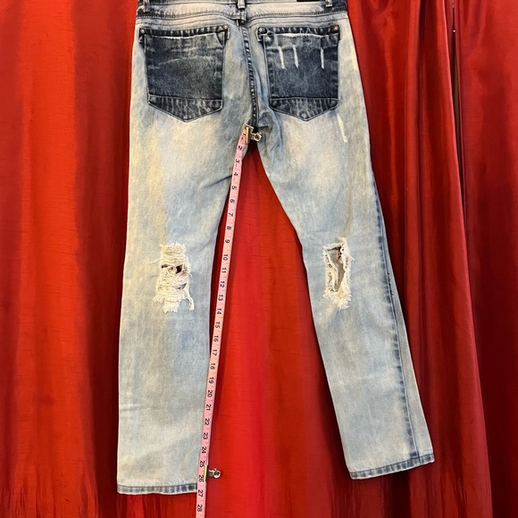 Trill Nation Distressed Skinny Jeans – Light Wash - Picture 9 of 14